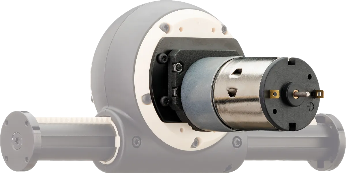 DC motor kit for rack gears