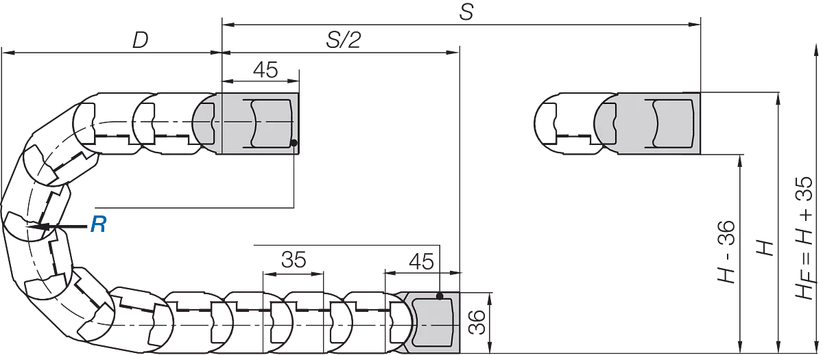 Drawing Installation dimensions