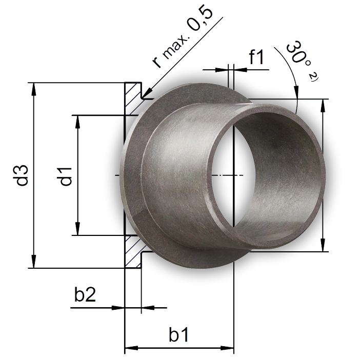Technical-drawing-and-plain-bearing