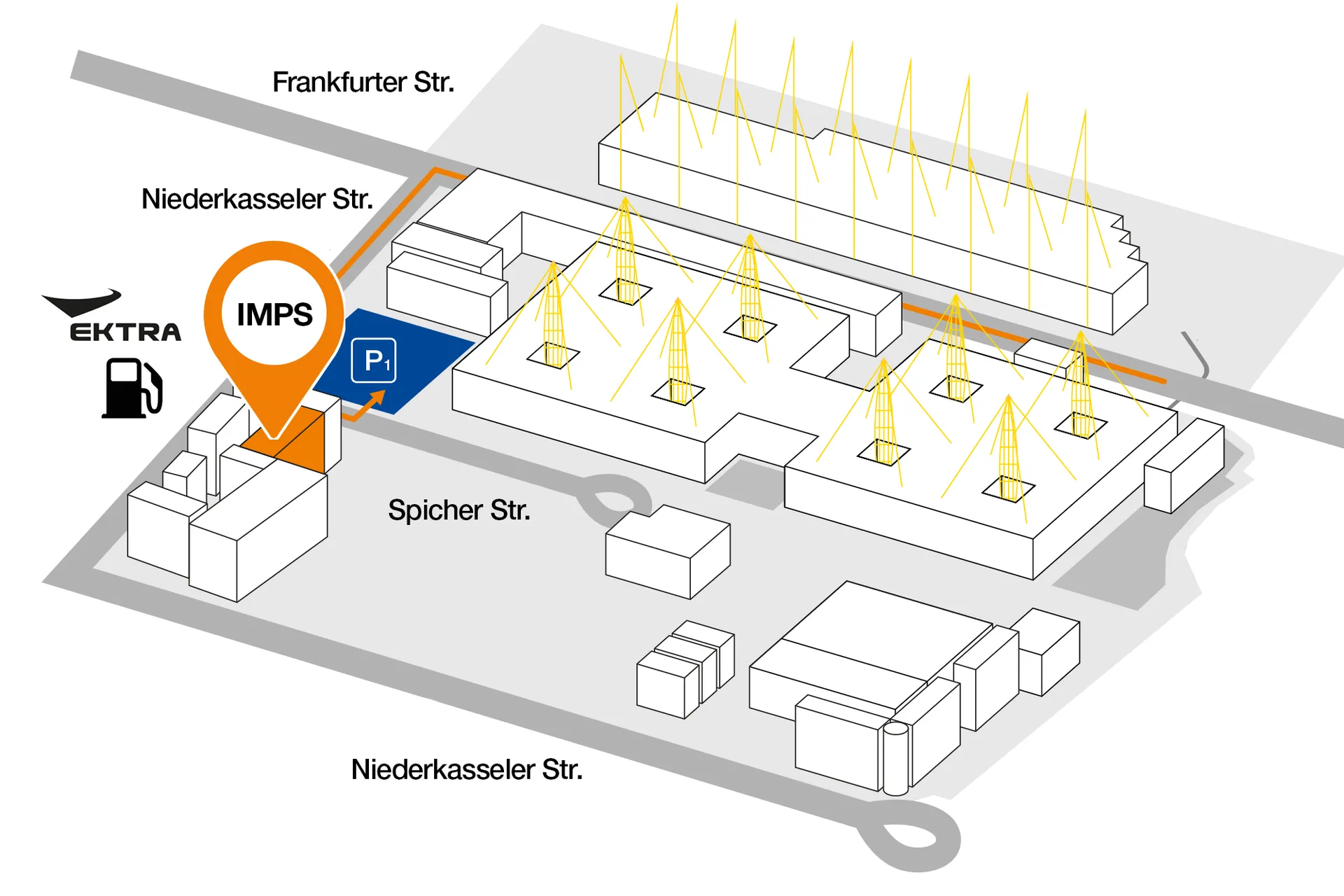 map showing location of imps on igus campus